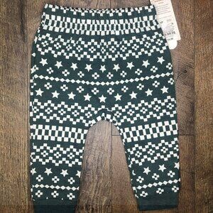 Cat & Jack Unisex Forrest Green & White Jogger pants 12 months NEW
